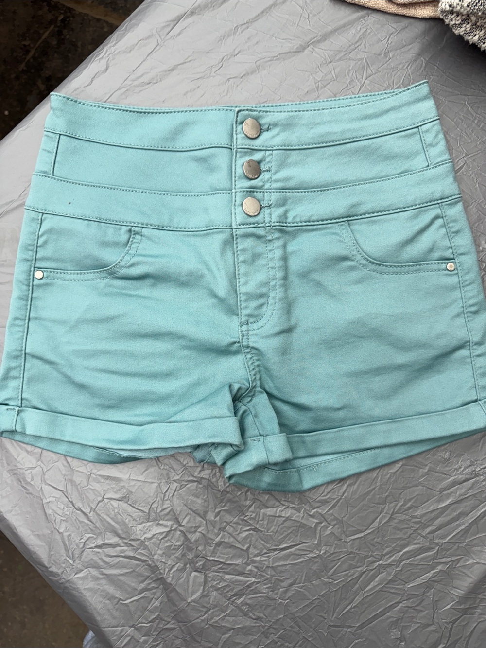 High-Waist Light Aqua Women's Shorts Size 5